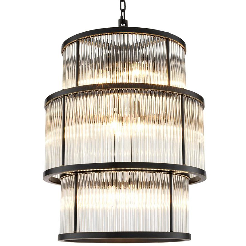 Люстра Chandelier Palmera Bronze Темная бронза Прозрачное Стекло Люстра Chandelier Palmera Bronze Темная бронза Прозрачное Стекло в Тюмени | Loft Concept