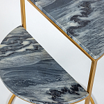 Кофейный столик с подстольем из металла Halves варинант исполнения - 3 | Loft Concept в Тюмени