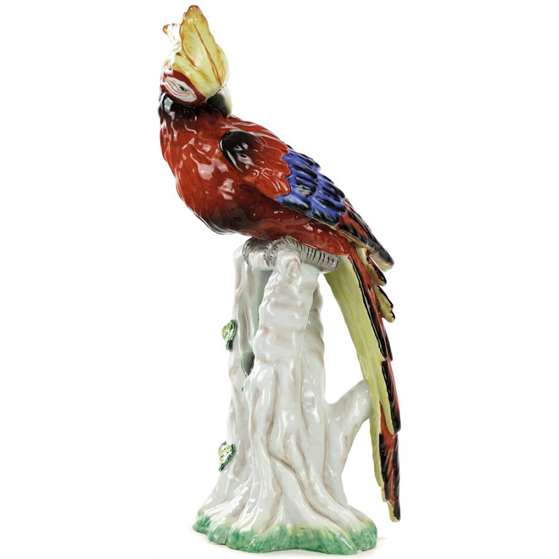 Статуэтка Porcelain Red Parrot Белый Красный Статуэтка Porcelain Red Parrot Белый Красный в Тюмени | Loft Concept