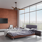 Потолочный вентилятор с тремя угловатыми лопастями Kichler варинант исполнения - 5 | Loft Concept в Тюмени