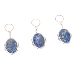 Зеркало брелок карманное двухстороннее из натурального камня Лазурит Stone Mirrors варинант исполнения - 4 | Loft Concept в Тюмени