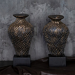 Вазы «Парные» на деревянных основаниях варинант исполнения - 1 | Loft Concept в Тюмени