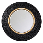 Зеркало в черной фактурной раме с золотым кантом Summon the Light варинант исполнения - 1 | Loft Concept в Тюмени