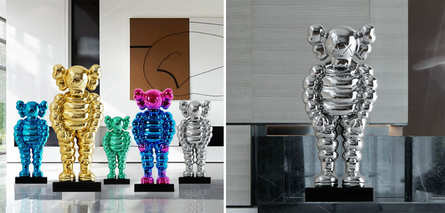 Статуэтка KAWS Bowed Down Silver on stand Статуэтка KAWS Bowed Down Silver on stand - Loft-Concept в Тюмени