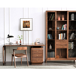 Стол рабочий округлой формы с 3-мя ящиками  Working Moonnut Table варинант исполнения - 1 | Loft Concept в Тюмени