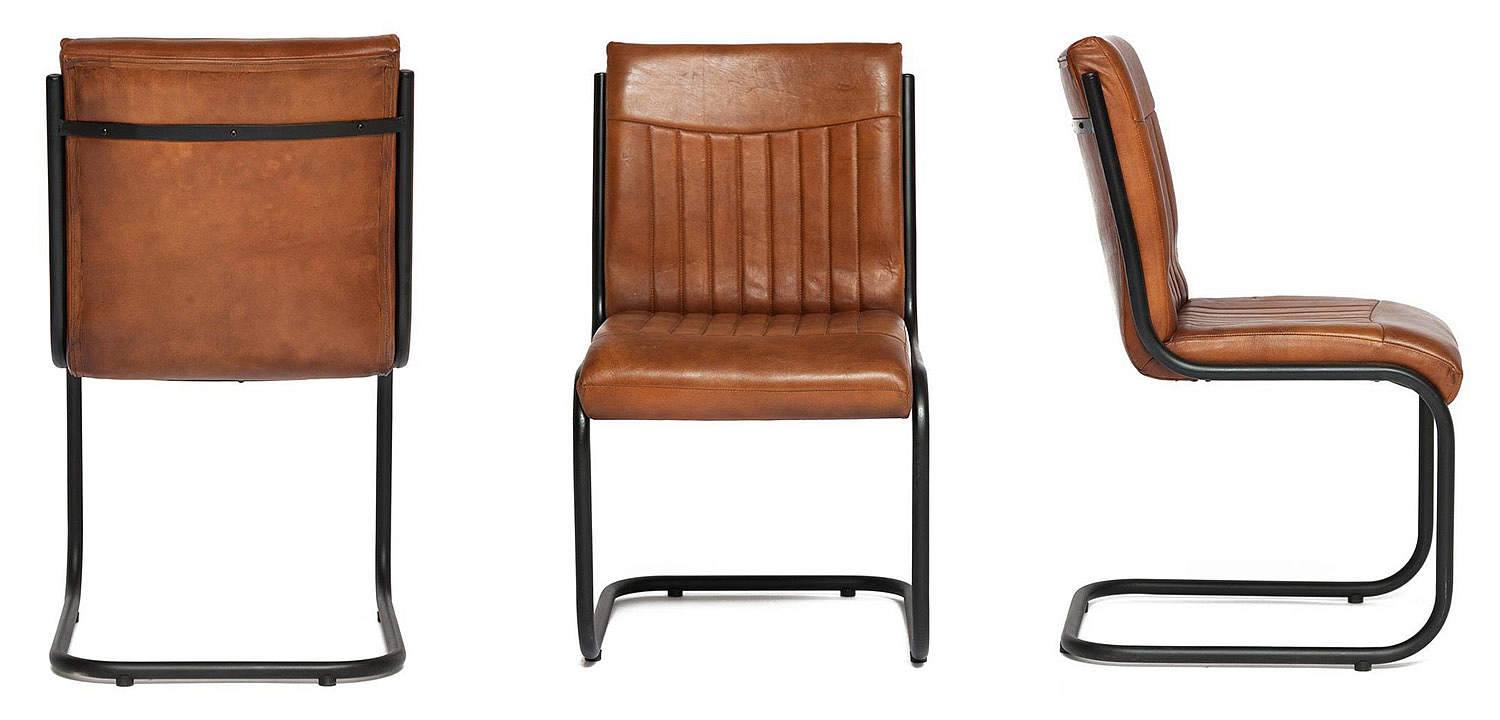 Стул из кожи буйвола Industrial leather chair Стул из кожи буйвола Industrial leather chair - Loft-Concept в Тюмени