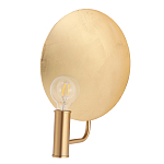 Бра с золотым круглым отражателем и открытой лампой Sun Glow Disc варинант исполнения - 2 | Loft Concept в Тюмени