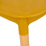 Пластиковый стул на ножках из массива бука Ferret Spiral Mustard варинант исполнения - 5 | Loft Concept в Тюмени