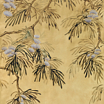 Обои ручная роспись Silk Tree Original colourway on Gold Bullion gilded paper варинант исполнения - 1 | Loft Concept в Тюмени