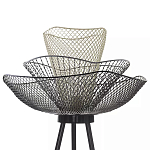 Торшер с трехъярусным плафоном из металлической сетки Metal Mesh Floor Lamp варинант исполнения - 5 | Loft Concept в Тюмени