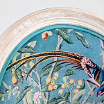 Стул из массива бука бирюзовый с изображением птиц и цветов Turquoise Beige Chinoiserie Birds Garden Chair варинант исполнения - 3 | Loft Concept в Тюмени