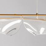 Люстра линейная с 3-мя белыми волнистыми плафонами Wave Line варинант исполнения - 9 | Loft Concept в Тюмени