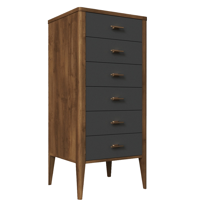 Комод из массива бука с 6-ю ящиками Tasteful Furniture Серый Коричневый Комод из массива бука с 6-ю ящиками Tasteful Furniture Серый Коричневый в Тюмени | Loft Concept