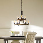 Люстра с цилиндрическим плафонами из толстого волнистого стекла в индустриальном стиле Feiss варинант исполнения - 7 | Loft Concept в Тюмени