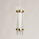 Подвесной светильник с цилиндром из прозрачных стеклянных трубок Nembus варинант исполнения - 3 | Loft Concept в Тюмени