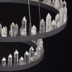 Люстра с двумя кольцами черного цвета с хрустальными элементами QUARTZ CRYSTAL варинант исполнения - 12 | Loft Concept в Тюмени