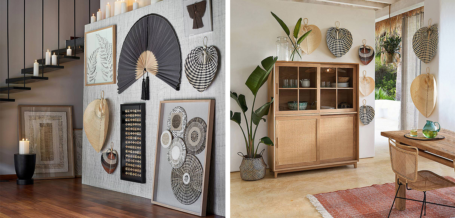 Аксессуар на стену Wicker Bamboo Fan Аксессуар на стену Wicker Bamboo Fan - Loft-Concept в Тюмени