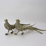 Статуэтка бронзовая пара Фазаны золотые Bronze Birds варинант исполнения - 1 | Loft Concept в Тюмени