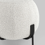 Пуф в ткани букле молочного цвета Pikelet варинант исполнения - 3 | Loft Concept в Тюмени