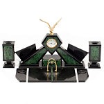 Настольный канцелярский набор из нефрита с декором в виде орла Golden Eagle варинант исполнения - 1 | Loft Concept в Тюмени