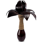 Настольная лампа черная INDONESIAN LAMPS варинант исполнения - 1 | Loft Concept в Тюмени