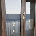 Дизайнерский шкаф витрина Elsa Dreams Walnut с 4-мя ящиками варинант исполнения - 5 | Loft Concept в Тюмени