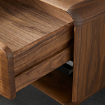 Прикроватная деревянная тумба с ящиком и нишей для хранения Moon Walnut Furniture варинант исполнения - 5 | Loft Concept в Тюмени