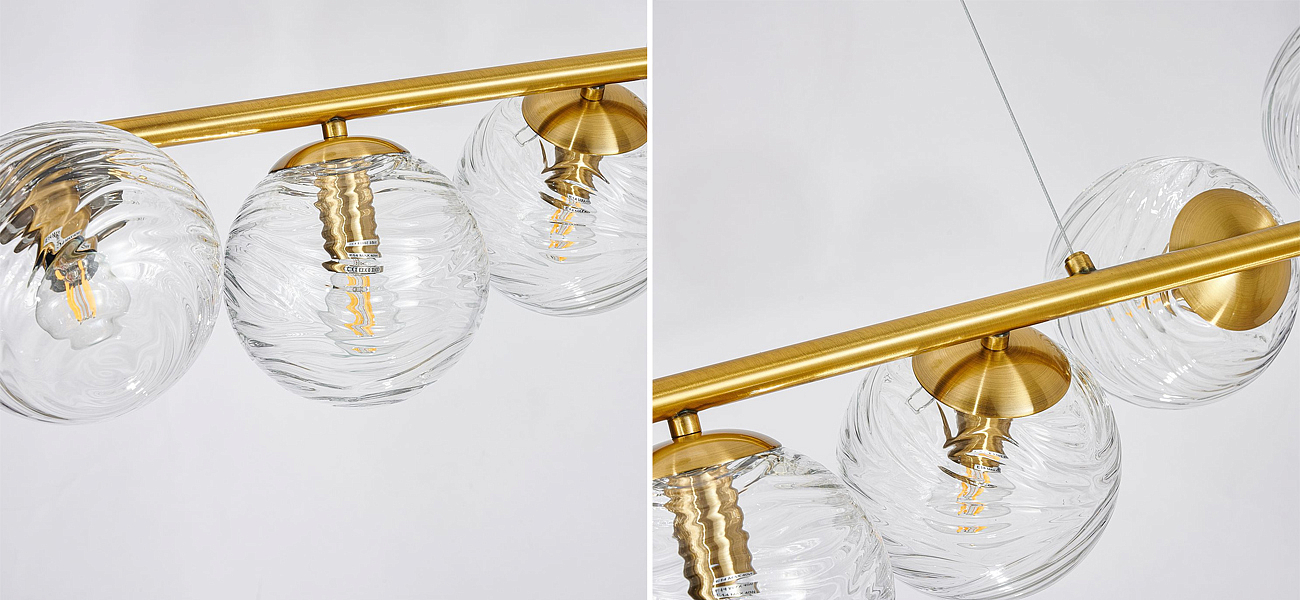 Люстра Perforated Glass Bubbles 8 ламп Люстра Perforated Glass Bubbles 8 ламп - Loft-Concept в Тюмени