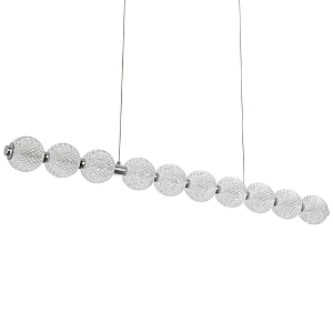 Подвесной линейный светодиодный светильник Crystal Globule Linear Hanging Lamp Chrome