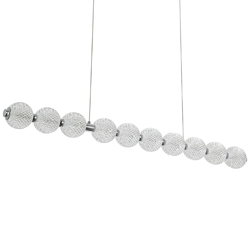 Подвесной линейный светодиодный светильник Crystal Globule Linear Hanging Lamp Chrome Хром Прозрачный Подвесной линейный светодиодный светильник Crystal Globule Linear Hanging Lamp Chrome Хром Прозрачный в Тюмени | Loft Concept