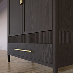 Шкаф платяной Primo с выдвижными ящиками шпон Темный орех варинант исполнения - 6 | Loft Concept в Тюмени