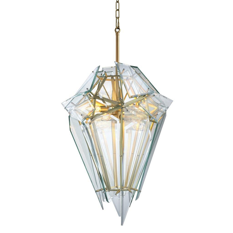 Люстра Chandelier Shard gold Золотой Прозрачное Стекло Люстра Chandelier Shard gold Золотой Прозрачное Стекло в Тюмени | Loft Concept