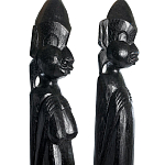 Комплект из 2-х деревянных статуэток Asmat Tall Statuettes Black варинант исполнения - 3 | Loft Concept в Тюмени