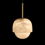 Подвесной светильник из белого алебастра Cryptocrystalline Stone варинант исполнения - 6 | Loft Concept в Тюмени