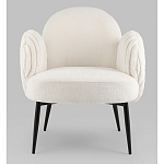 Полукресло Wave Stripes букле белый варинант исполнения - 4 | Loft Concept в Тюмени