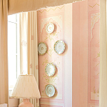 Обои ручная роспись Jharokha Arches Original colourway on pink painted Xuan paper варинант исполнения - 5 | Loft Concept в Тюмени