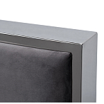 Кровать двуспальная серая с высоким мягким изголовьем Heart of the Bedroom варинант исполнения - 2 | Loft Concept в Тюмени