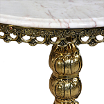 Стол круглый с мраморной столешницей Coffee De Bronze варинант исполнения - 1 | Loft Concept в Тюмени