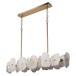 Люстра подвесная линейная с текстурированными мраморными элементами Marble square варинант исполнения - 3 | Loft Concept в Тюмени