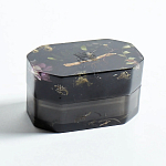 Шкатулка из эпоксидной смолы с цветами черная Epoxy Resin Box Black варинант исполнения - 4 | Loft Concept в Тюмени