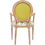 Полукресло из массива бука бежевое с изображением птиц и цветов Beige Green Chinoiserie Garden Chair варинант исполнения - 2 | Loft Concept в Тюмени