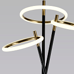 Торшер с 3-мя круглыми светодиодными лампами на черной триноге Underlining варинант исполнения - 3 | Loft Concept в Тюмени