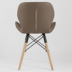 Стул с коричневым сиденьем из экокожи JEROEN варинант исполнения - 4 | Loft Concept в Тюмени