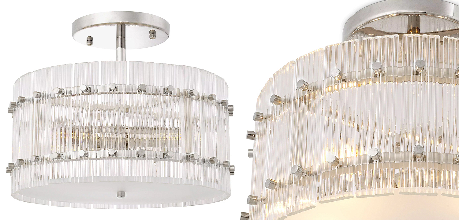 Потолочный светильник Eichholtz Ceiling Lamp Ruby Round Nickel Потолочный светильник Eichholtz Ceiling Lamp Ruby Round Nickel - Loft-Concept в Тюмени