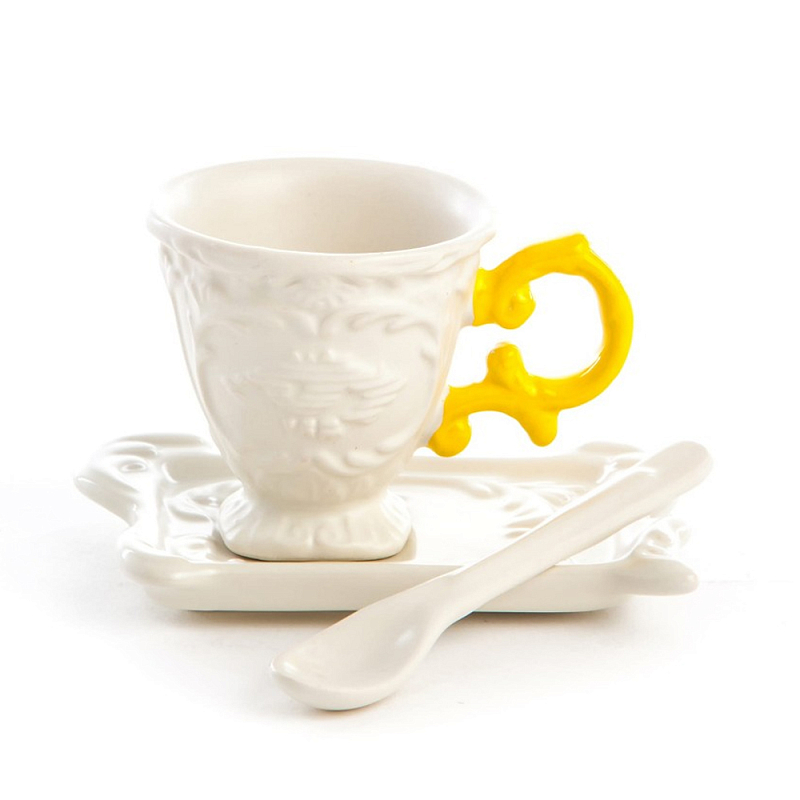 Кофейная пара Seletti I-Coffee Yellow Белый Желтый Кофейная пара Seletti I-Coffee Yellow Белый Желтый в Тюмени | Loft Concept