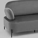 Диван в велюровой обивке серого цвета COLOR BLOCK варинант исполнения - 5 | Loft Concept в Тюмени