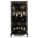 Шкаф черный в китайском стиле  Chinese Cabinet Black варинант исполнения - 1 | Loft Concept в Тюмени