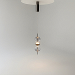 Подвесной светильник с плафоном из стекла с зеркальным градиентом Double Moon варинант исполнения - 4 | Loft Concept в Тюмени