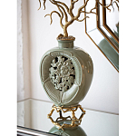 Ваза зеленая с бронзовыми ветвями и фарфоровыми рыбками Eden Garden варинант исполнения - 3 | Loft Concept в Тюмени