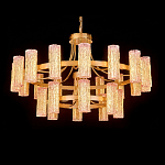 Люстра двухъярусная круглая с текстурными цилиндрическими плафонами Glimpse варинант исполнения - 3 | Loft Concept в Тюмени